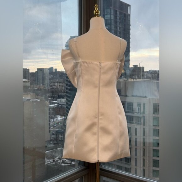 🆕 BRONX & BANCO 🧿 NWOT Evie White Strapless Bow Mini Dress, Sz M US 6 - Picture 7 of 15